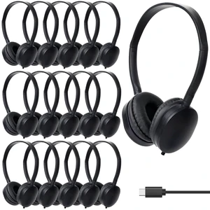 ZXQZYM Classroom Bulk Headphones USB C 20 Pack, Wired On Ear for School ZXQZYM Classroom Bulk Headphones USB C 20 Pack, Wired On Ear for School