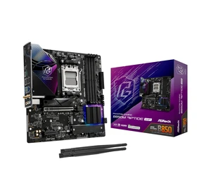 ASRock AMD B850M Phantom Gaming Riptide WiFi 7 Socket AM5 Ryzen 9000, 8000 and 7000 Series DDR5 B850 up to 8000+ (OC) MHz 256GB Micro ATX Motherboard M.2 SATA3 6.0 Gb/s PCIe 5.0 BIOS Flashback ASRock AMD B850M Phantom Gaming Riptide WiFi 7 Socket AM5 Ryzen 9000, 8000 and 7000 Series DDR5 B850 up to 8000+ (OC) MHz 256GB Micro ATX Motherboard M.2 SATA3 6.0 Gb/s PCIe 5.0 BIOS Flashback