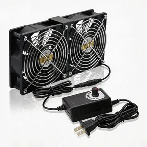 YOWEE BREEZE Dual 120mm 12V DC Brushless Axial Computer Cooling Fan,AC Plug YOWEE BREEZE Dual 120mm 12V DC Brushless Axial Computer Cooling Fan,AC Plug