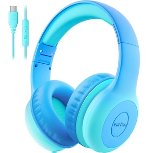 EarFun K1 Kids Headphones Wired with Mic, USB Type C Headphones for Kids EarFun K1 Kids Headphones Wired with Mic, USB Type C Headphones for Kids