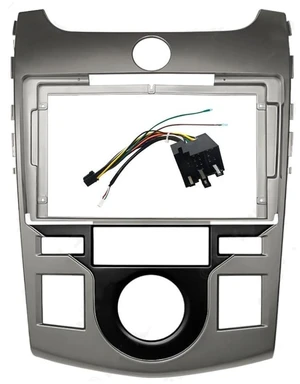 9'' Car Radio Stereo Fascia Frame Panel Trim with Power Harness Loom for 2008-2013 KIA Forte(High Trim) Cerato 2 Manual AC Dash Bezel 9'' Car Radio Stereo Fascia Frame Panel Trim with Power Harness Loom for 2008-2013 KIA Forte(High Trim) Cerato 2 Manual AC Dash Bezel