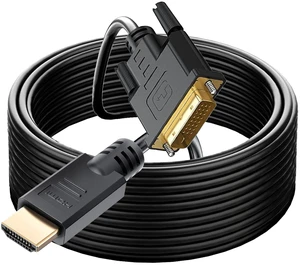 YOTETION Long HDMI to DVI Cable 20FT, High-Speed Gold-Plated Bi-Directional 1080p Adapter for Television/Monitor/Video Card/Graphics Card YOTETION Long HDMI to DVI Cable 20FT, High-Speed Gold-Plated Bi-Directional 1080p Adapter for Television/Monitor/Video Card/Graphics Card