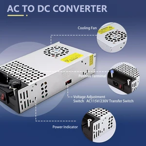 110V AC to DC 12V Converter 120V to 12V 30A 360W Power Supply 110V AC to DC 12V Converter 120V to 12V 30A 360W Power Supply