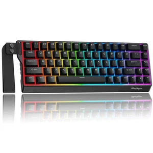 BlueFinger 60% Wireless Mechanical Gaming Keyboard, Bluetooth/2.4G/USB-C Hot Swappable RGB Backlit Keyboard with Side-Printed PBT Keycaps, for MAC Xbox PC PS5 (Black) BlueFinger 60% Wireless Mechanical Gaming Keyboard, Bluetooth/2.4G/USB-C Hot Swappable RGB Backlit Keyboard with Side-Printed PBT Keycaps, for MAC Xbox PC PS5 (Black)