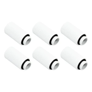 Dracaena.io 6-Pack G1/4 Extender Fitting 30mm, M-F, White, Brass Dracaena.io 6-Pack G1/4 Extender Fitting 30mm, M-F, White, Brass