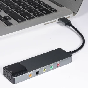 LAISANIM USB External Sound Card Adapter with Optical Input Output, Audio Interface with 5.1 7.1 Channel Noise Reduction, Plug and Play for PC, Laptop (Aluminum Alloy) LAISANIM USB External Sound Card Adapter with Optical Input Output, Audio Interface with 5.1 7.1 Channel Noise Reduction, Plug and Play for PC, Laptop (Aluminum Alloy)