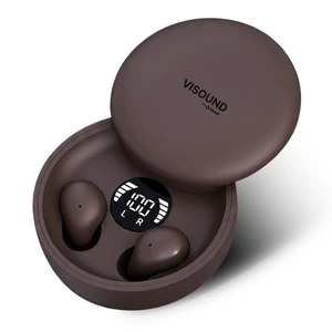 VISOUND Air VionB Skin Tones Invisible Earbuds for Small Ears - Wireless Bluetooth 5.4, Skin-Matching Mini Stemless Ear Buds, IPX5 Waterproof, Crystal Clear Calls, Discreet for Work (Deep Espre VISOUND Air VionB Skin Tones Invisible Earbuds for Small Ears - Wireless Bluetooth 5.4, Skin-Matching Mini Stemless Ear Buds, IPX5 Waterproof, Crystal Clear Calls, Discreet for Work (Deep Espre