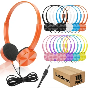 Ladont Kids Headphones Bulk 16 Pack for School Classroom Ladont Kids Headphones Bulk 16 Pack for School Classroom