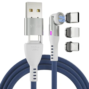 Statik 360 Pro Magnetic Charging Cable, USB-C Micro-USB iProduct Tips 100W Statik 360 Pro Magnetic Charging Cable, USB-C Micro-USB iProduct Tips 100W