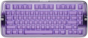 CoolKiller CK75SE 75% Mechanical Keyboard with Crystal Jelly Keycaps, Tri-Mode Wirelss, RGB Backlit, Hot Swappable Gasket Mounted Keyboard for Windows/Mac, Jelly Purple CoolKiller CK75SE 75% Mechanical Keyboard with Crystal Jelly Keycaps, Tri-Mode Wirelss, RGB Backlit, Hot Swappable Gasket Mounted Keyboard for Windows/Mac, Jelly Purple