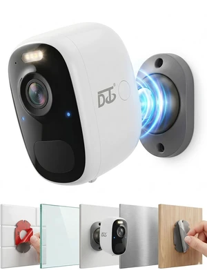 DCT Magnetic Security Camera Outdoor: See Who at Door in 2K - 10s No-Drill DCT Magnetic Security Camera Outdoor: See Who at Door in 2K - 10s No-Drill