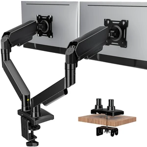 Dual Monitor Stand Adjustable Monitor Desk Mount for 1732 Computer Screens, Full Motion VESA Pattern 75x75/100x100 with C-Clamp & Grommet Aluminum Base, Each Arm Holds 4.4 to 20 lbs HD09B-201 Dual Monitor Stand Adjustable Monitor Desk Mount for 1732 Computer Screens, Full Motion VESA Pattern 75x75/100x100 with C-Clamp & Grommet Aluminum Base, Each Arm Holds 4.4 to 20 lbs HD09B-201