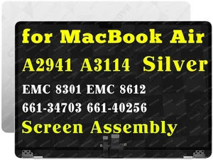 MVCTOYH Replacement for MacBook Air A2941 A3114 LCD Screen Assembly Silver MVCTOYH Replacement for MacBook Air A2941 A3114 LCD Screen Assembly Silver