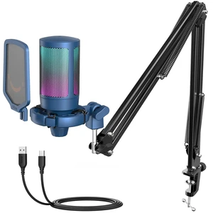 FIFINE A6TB USB Streaming Microphone Kit, RGB Condenser Mic with Boom Arm FIFINE A6TB USB Streaming Microphone Kit, RGB Condenser Mic with Boom Arm