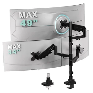 WALI Stacked Triple Monitor Mount for 49" UItrawides and Dual 34" Monitors WALI Stacked Triple Monitor Mount for 49" UItrawides and Dual 34" Monitors