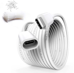 URELEGAN USB C Extension Cable 20FT for Ring Solar Panel-White Waterproof URELEGAN USB C Extension Cable 20FT for Ring Solar Panel-White Waterproof