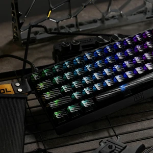 GEKUCAP Black Woven Carbon Fiber Top Printed PC Keycaps GEKUCAP Black Woven Carbon Fiber Top Printed PC Keycaps