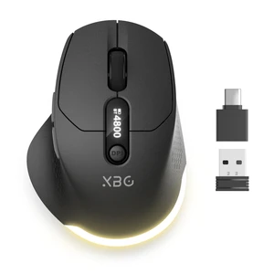 XBG B18Pro Tri-Mode Wireless Bluetooth Mouse with LED Display for Laptop XBG B18Pro Tri-Mode Wireless Bluetooth Mouse with LED Display for Laptop