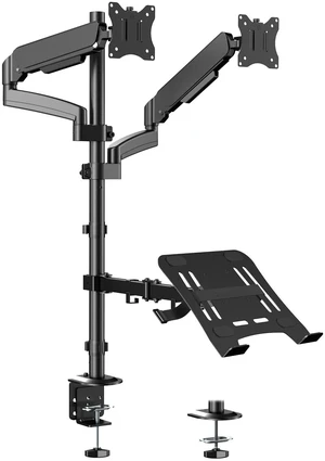 Dual Monitor and Laptop Desk Mount fits 17-32 Inch with Gas Spring Dual Monitor and Laptop Desk Mount fits 17-32 Inch with Gas Spring