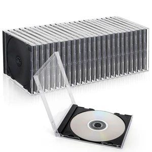 Acshio 25 Pieces Clear CD Jewel Cases, 10.4 mm Standard Single DVD Case Acshio 25 Pieces Clear CD Jewel Cases, 10.4 mm Standard Single DVD Case