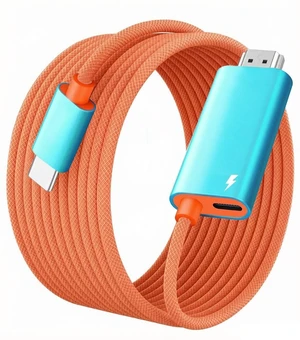 Apple USB-C to HDMI Cable 4K@120Hz for iPhone 17 16 15, 6FT Nylon-Braided High-Speed Type C to HDMI 2.1 Cord with 100W PD Charging Port for MacBook Pro/Air, iPad Pro, iMac, Galaxy S26 S25 (Blue) Apple USB-C to HDMI Cable 4K@120Hz for iPhone 17 16 15, 6FT Nylon-Braided High-Speed Type C to HDMI 2.1 Cord with 100W PD Charging Port for MacBook Pro/Air, iPad Pro, iMac, Galaxy S26 S25 (Blue)