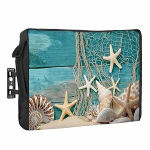 Jimehezon Ocean Marine Outdoor TV Cover 36 to 39 Inches Vintage Shell Starfish Blue Wood Grain Weatherproof&Waterproof TV Covers with Remote Control Pocket, Screen Protectors for Outside Jimehezon Ocean Marine Outdoor TV Cover 36 to 39 Inches Vintage Shell Starfish Blue Wood Grain Weatherproof&Waterproof TV Covers with Remote Control Pocket, Screen Protectors for Outside