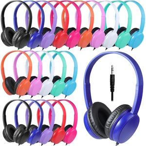 Wensdo 20 Pack Kids Wired Headphones for School Classroom, Durable On-Ear Headsets Bulk Set with 3.5mm Audio Jack for Chromebook, Tablet, Laptop, Classroom Supplies - Assorted Colors Wensdo 20 Pack Kids Wired Headphones for School Classroom, Durable On-Ear Headsets Bulk Set with 3.5mm Audio Jack for Chromebook, Tablet, Laptop, Classroom Supplies - Assorted Colors