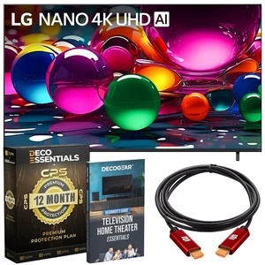 LG 65-Inch Nano 4K UHD AI NU70 Smart TV (2026) 65NU700BPUA Bundle with 1 YR CPS Enhanced Protection Pack, 6FT 4K HDMI Cable and Deco Gear Home Theater Beginner's Guide LG 65-Inch Nano 4K UHD AI NU70 Smart TV (2026) 65NU700BPUA Bundle with 1 YR CPS Enhanced Protection Pack, 6FT 4K HDMI Cable and Deco Gear Home Theater Beginner's Guide