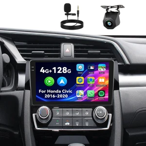 4G+128G Android 15 Car Stereo for Honda Civic 2016-2021 with Wireless Carplay Android Auto 9 Inch Touchscreen GPS Navigation WiFi Bluetooth FM Factory Backup Camera Steering Wheel Control 4G+128G Android 15 Car Stereo for Honda Civic 2016-2021 with Wireless Carplay Android Auto 9 Inch Touchscreen GPS Navigation WiFi Bluetooth FM Factory Backup Camera Steering Wheel Control
