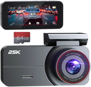 Dash Cam 2.5K Front and Rear 64GB GPS 160 Night Vision (Black) Dash Cam 2.5K Front and Rear 64GB GPS 160 Night Vision (Black)