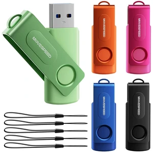 MOVE SPEED 5 Pack 16GB USB Drive, USB 2.0 Thumb Drives Memory Stick Mixed Colors with Lanyards for Data Storage MOVE SPEED 5 Pack 16GB USB Drive, USB 2.0 Thumb Drives Memory Stick Mixed Colors with Lanyards for Data Storage