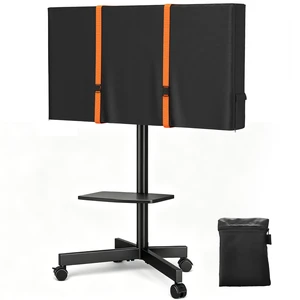 STARTWO Outdoor TV Stand Cover for 45-58 Inch TVs, Waterproof Rolling TV Cart Cover with Zipper, Side Pocket & Windproof Buckle Straps, 57" L x 7" W x 31" H, Black STARTWO Outdoor TV Stand Cover for 45-58 Inch TVs, Waterproof Rolling TV Cart Cover with Zipper, Side Pocket & Windproof Buckle Straps, 57" L x 7" W x 31" H, Black