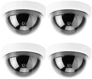 Tbest Camera Factice Avec Led Interieur,Outdoor Camera Dummy Security Cameras,Surveillance Cameras 4Pcs Dome Simulation Camera Dummy Fake Security Camera with Flashing Led Light(White) Tbest Camera Factice Avec Led Interieur,Outdoor Camera Dummy Security Cameras,Surveillance Cameras 4Pcs Dome Simulation Camera Dummy Fake Security Camera with Flashing Led Light(White)