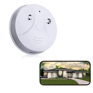 Huxuoit Security Camera 1080P Indoor with Smoke Detector,Nanny cam WiFi Indoor Camera Dome Surveillance System with Night Vision,Motion Detection, for Home,Business, Baby Monitor Huxuoit Security Camera 1080P Indoor with Smoke Detector,Nanny cam WiFi Indoor Camera Dome Surveillance System with Night Vision,Motion Detection, for Home,Business, Baby Monitor