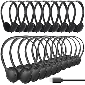 OSSZIT USB C Headphones Bulk 10 Pack for Classroom Kids Students,Wired OSSZIT USB C Headphones Bulk 10 Pack for Classroom Kids Students,Wired