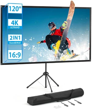 Projector Screen with Stand, Outdoor Projector Screen 16:9 and Tripod Stand, Portable Projection Screen with 1.2 Gain, Lightweight and Compact, Easy Setup, Idea for Home Cinema, Backyard, (120 Inch). Projector Screen with Stand, Outdoor Projector Screen 16:9 and Tripod Stand, Portable Projection Screen with 1.2 Gain, Lightweight and Compact, Easy Setup, Idea for Home Cinema, Backyard, (120 Inch).