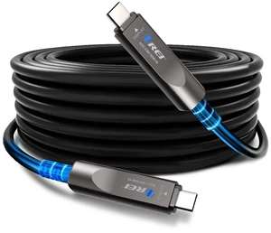 OREI 8K USB-C 3.2 Fiber Optic Cable 50ft 10Gbps, 100W PD, DP Alt Mode OREI 8K USB-C 3.2 Fiber Optic Cable 50ft 10Gbps, 100W PD, DP Alt Mode