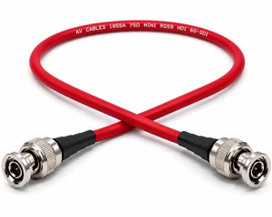 AV-Cables 1855A 6G HD-SDI BNC to BNC Cable ^^ Using Belden Mini RG59 75 Ohm Broadcast Video Coax ^^ 1080p, 3G, 6G SDI 1.5ft, Red AV-Cables 1855A 6G HD-SDI BNC to BNC Cable ^^ Using Belden Mini RG59 75 Ohm Broadcast Video Coax ^^ 1080p, 3G, 6G SDI 1.5ft, Red
