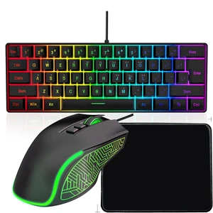 EBTOOLS RGB Gaming Keyboard and Mouse Combo, Ergonomic Mechanical Keyboard with Customizable Backlighting, High Accuracy Optical, Includes Mouse Pad, for Gaming and Work (Black Set) EBTOOLS RGB Gaming Keyboard and Mouse Combo, Ergonomic Mechanical Keyboard with Customizable Backlighting, High Accuracy Optical, Includes Mouse Pad, for Gaming and Work (Black Set)