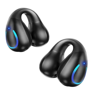2026 Open Ear Bone Conduction Headphones Bluetooth 5.4 Wireless Clip On Earbuds with Digital Display Charging Case 60Hours Playtime Sport Earphones Built-in Mic Waterproof for Running Fitness E 2026 Open Ear Bone Conduction Headphones Bluetooth 5.4 Wireless Clip On Earbuds with Digital Display Charging Case 60Hours Playtime Sport Earphones Built-in Mic Waterproof for Running Fitness E