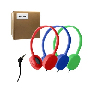 Bulk Headphones for School Library Classroom Airplane Hospital Museum Hotel Tours Gym Students Adjustable Disposable Reusable Comfortable Compact and Easy to Store Headsets (30Pack, BlueRedGreen) Bulk Headphones for School Library Classroom Airplane Hospital Museum Hotel Tours Gym Students Adjustable Disposable Reusable Comfortable Compact and Easy to Store Headsets (30Pack, BlueRedGreen)