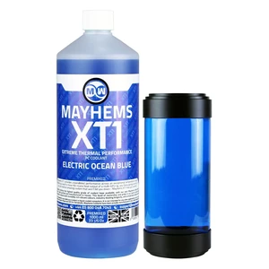 Mayhems - XT1 Premixed PC Coolant - Computer Water Cooling Fluid - Liquid Cooling, Thermal Performance Series, 1 Litre, Electric Ocean Blue Mayhems - XT1 Premixed PC Coolant - Computer Water Cooling Fluid - Liquid Cooling, Thermal Performance Series, 1 Litre, Electric Ocean Blue