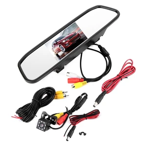 Xiuganpo 4.3in IP68 Backup Camera and Monitor Kit, AV1 and AV2 LCD Backup Mirror Monitor and Car Rear View Camera Kit with Resolution: 480 H 272 V, Night Vision Reversing Camera Xiuganpo 4.3in IP68 Backup Camera and Monitor Kit, AV1 and AV2 LCD Backup Mirror Monitor and Car Rear View Camera Kit with Resolution: 480 H 272 V, Night Vision Reversing Camera