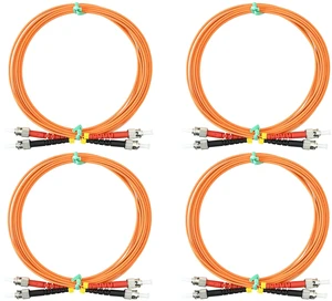 OpZonik 1M - 4Pack ST to ST Fiber Optic Patch Cable Multimode OM1 Duplex 62.5/125m Optical Patch Cord 1G/10G Fiber Optic Cable ST-ST 1 Meter (3.2ft) Pack of 4 OpZonik 1M - 4Pack ST to ST Fiber Optic Patch Cable Multimode OM1 Duplex 62.5/125m Optical Patch Cord 1G/10G Fiber Optic Cable ST-ST 1 Meter (3.2ft) Pack of 4