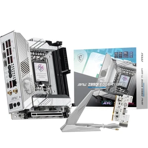 MSI MPG Z890I Edge TI WiFi Motherboard, Mini-ITX - Supports Intel Core Ultra Processors (Series 2), LGA 1851-110A SPS VRM, DDR5 Memory Boost (8600+ MT/s OC), PCIe 5.0 x16, M.2 Gen5, Wi-Fi 7, 5G MSI MPG Z890I Edge TI WiFi Motherboard, Mini-ITX - Supports Intel Core Ultra Processors (Series 2), LGA 1851-110A SPS VRM, DDR5 Memory Boost (8600+ MT/s OC), PCIe 5.0 x16, M.2 Gen5, Wi-Fi 7, 5G