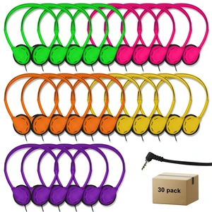 ZHENWAY 30 Pack Class Set Headphones for Kids Students School Classroom Headphones Bulk Earphones Adjustable with 3.5 mm Jack for Library Children Adults(005 Multi Color) ZHENWAY 30 Pack Class Set Headphones for Kids Students School Classroom Headphones Bulk Earphones Adjustable with 3.5 mm Jack for Library Children Adults(005 Multi Color)