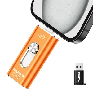 TEARMOS 256GB Photo Stick for iPhone Flash Drive, Memory Stick Phone Storage for Photos and Videos Files Backup, Compatible with iPhone iPad Android PC, Plug & Play, No App Required (Cosmic Orange) TEARMOS 256GB Photo Stick for iPhone Flash Drive, Memory Stick Phone Storage for Photos and Videos Files Backup, Compatible with iPhone iPad Android PC, Plug & Play, No App Required (Cosmic Orange)