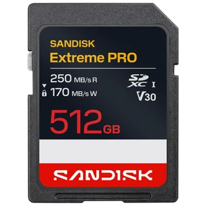 SanDisk 512GB Extreme PRO SD UHS-I Card, Up to 250MB/s Read and 170MB/s Write, 4K UHD, Full HD, U3, V30, SDSDXXJ-512G-GSCIN SanDisk 512GB Extreme PRO SD UHS-I Card, Up to 250MB/s Read and 170MB/s Write, 4K UHD, Full HD, U3, V30, SDSDXXJ-512G-GSCIN