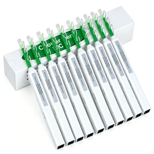 Fiber Optic Pen Cleaner for SC/ST/FC, 2.5mm UPC/APC Ferrule Cleaner,One-Push Fiber Optic Cleaning Tool with Extendable Probe (2.38 to 3.63), 800+ Cleans per Unit, Anti-Static - 10 Pack Fiber Optic Pen Cleaner for SC/ST/FC, 2.5mm UPC/APC Ferrule Cleaner,One-Push Fiber Optic Cleaning Tool with Extendable Probe (2.38 to 3.63), 800+ Cleans per Unit, Anti-Static - 10 Pack