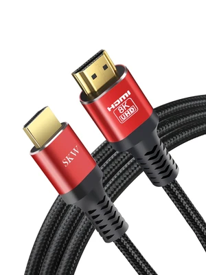 SKW Long 8K HDMI 2.1 Cable 33FT, 48Gbps Ultra HD Lead High Speed Cord Connector, Supports 8K@60HZ, 4K@120Hz, eARC HDR10, HDCP 2.2/2.3 Dolby, VRR, Compatible with Fire TV/Roku TV/PS5/Xbox X/Switch SKW Long 8K HDMI 2.1 Cable 33FT, 48Gbps Ultra HD Lead High Speed Cord Connector, Supports 8K@60HZ, 4K@120Hz, eARC HDR10, HDCP 2.2/2.3 Dolby, VRR, Compatible with Fire TV/Roku TV/PS5/Xbox X/Switch